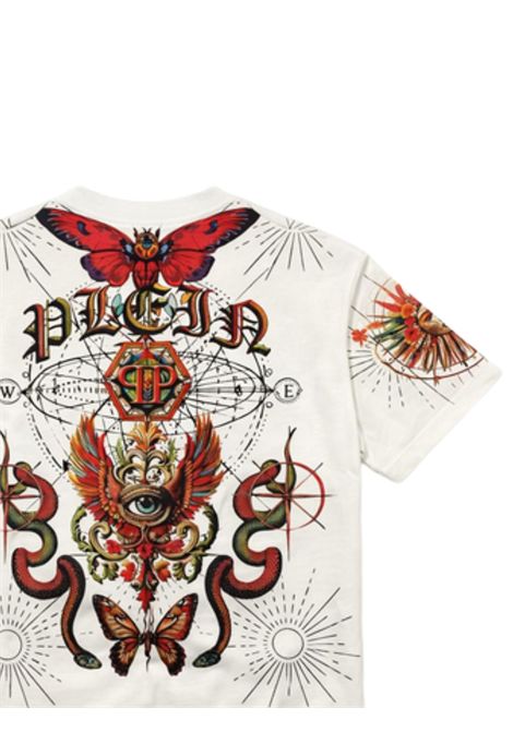 T-shirt bambina bianca in cotone Philipp Plein | BTH033BIANCO